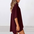 thumbnail image 5 of Workout Sets for Women 2 Piece Set Short Sleeve Oversized T-shirt High Waisted Yoga Biker Shorts Tunic Tops Summer Outfits, 2XL, 5 of 6