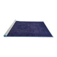 thumbnail image 2 of Ahgly Company Machine Washable Indoor Round Abstract Blue Modern Area Rugs, 8' Round, 2 of 4