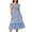 Blue, variant on Elvqul Womens Sundresses Pullover Midi Dresses Summer Short Sleeve Tiered Knee Length Square Neck Casual Dresses for Women Travel