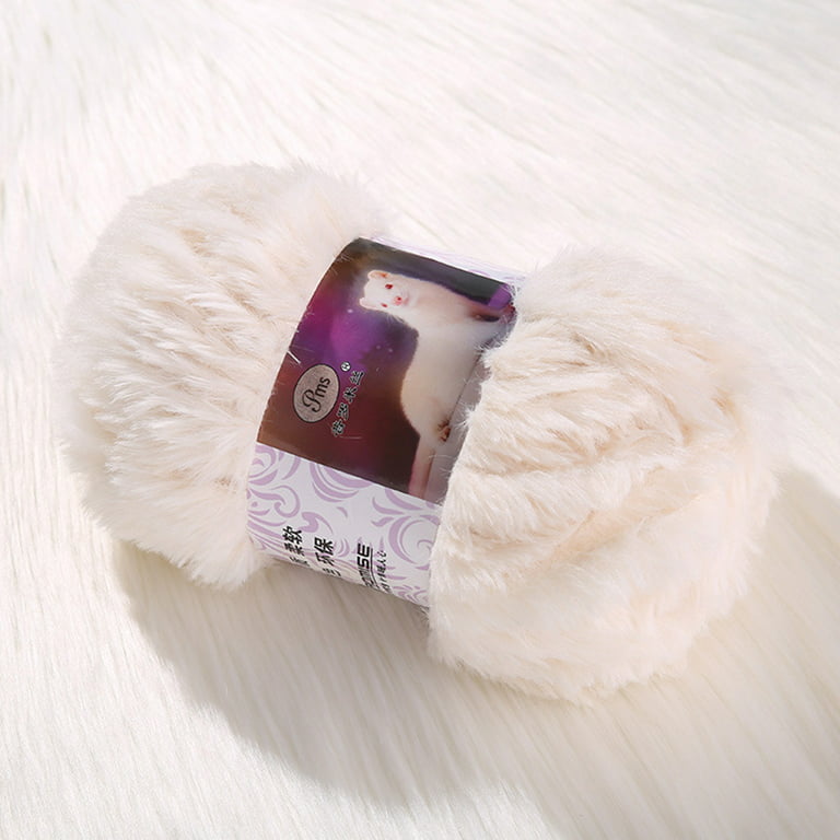 200g/ball Faux Fur Yarn Plush Thick Warm Fluffy Plush Hand-woven