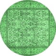 thumbnail image 1 of Ahgly Company Indoor Round Persian Emerald Green Traditional Area Rugs, 8' Round, 1 of 4