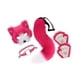 thumbnail image 5 of Conjunto de collar y cola de animal, encantador disfraz para fiestas temáticas de Halloween, máscara facial Rosa roja blanca, 5 of 9