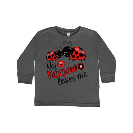

Inktastic My Pawpaw Loves Me with Cute Ladybugs Gift Toddler Boy or Toddler Girl Long Sleeve T-Shirt