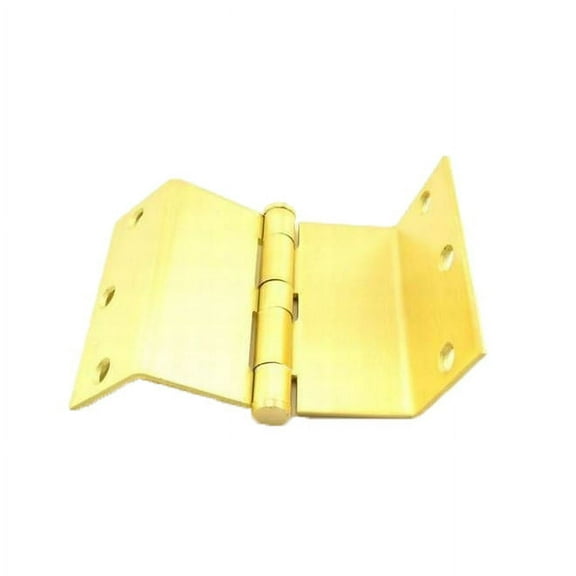 Stanley Security F24844 4 in. Steel Full Mortise Standard Weight Swing Clear Hinge for Square Edge Doors, No. 055152 Satin Brass