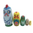thumbnail image 1 of Esquirla 5Pcs Traditional Russian Nesting Dolls Cartoon Chicken Dolls Russian Dolls for, 1 of 8