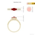 thumbnail image 5 of ANGARA Natural Aeon Square Ruby Three Stone Engagement Ring with Milgrain in 14K Yellow Gold for Women (Size-3.5mm) | July Birthstone, Anniversary, Jewelry Gift for Women | Natural Ruby Ring, 5 of 10
