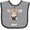Heather and Black, variant on Inktastic Moo Cute Brown Holstein Cow Boys or Girls Baby Bib
