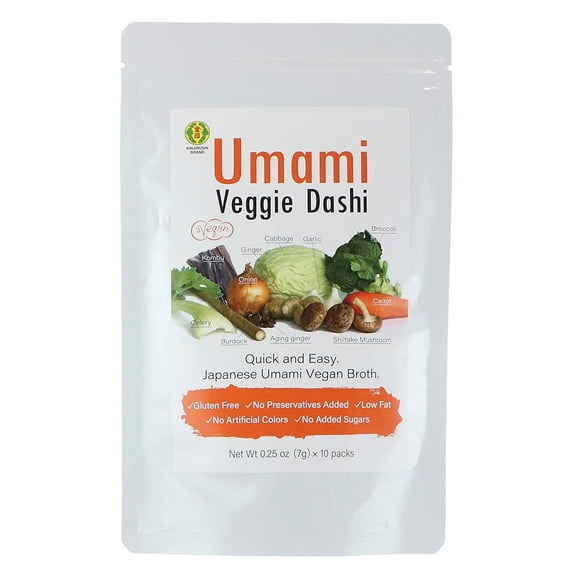 Kinjirushi Umami Veggie Broth KEF16 Soup Packet Dashi Udon Noodles, Seasoning Packet, No MSG Seasoning, Gluten Free Vegetable, Dashi Broth, Vegan Soup Base, Instand Dashi, Shiitake, Natural Soup