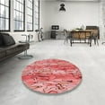 thumbnail image 4 of Ahgly Company Machine Washable Indoor Rectangle Transitional Light Coral Pink Area Rugs, 7' x 9', 4 of 7