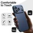 thumbnail image 4 of JETech Slim Case for iPhone 17 Pro 6.3-Inch, Ultra-Thin Lightweight Minimalist Phone Cover with Camera Lens Protection, Matte Anti-Fingerprint Finish (Dark Blue), 4 of 6