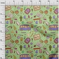 thumbnail image 3 of oneOone Cotton Jersey Light Green Fabric Kids Craft Projects Decor Fabric Printed By The Yard 58 Inch Wide, 3 of 4