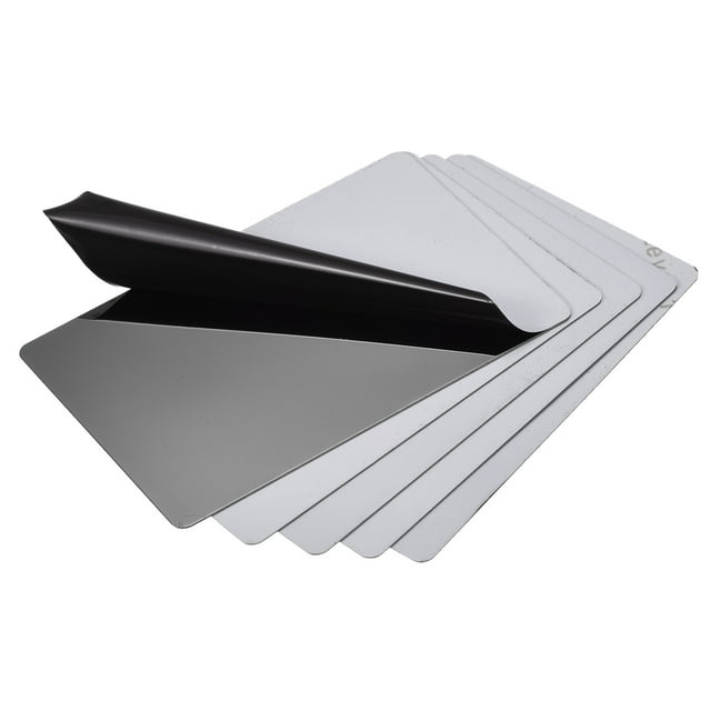 Uxcell 80x50x0.4mm 201 Stainless Steel Polishing Blank Metal Card Dark Gray 10 Pack