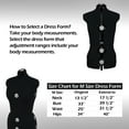 thumbnail image 4 of GEX Black Female Fabric Adjustable Mannequin Dress Form for Sewing Women's Mannequin Body Torso with Stand Large, 4 of 5