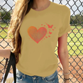 thumbnail image 4 of Cozyfort Summer Shirts for Women Graphic Heart/Butterfly Print Women's T-Shirt Short Sleeve Crewneck for Summer Oversized Graphic Tshirts for Women, 4 of 4