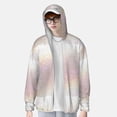 thumbnail image 2 of Kdxio Glitter Light Pearl Print Women Men Sun Protection UPF 50+ Jackets Zip Up Long Sleeve Hoodie Hiking Lightweight with Pockets, 2 of 7