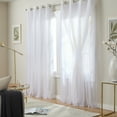 thumbnail image 2 of TOWN & COUNTRY LUXE Talia Double Layer Indoor Curtains, Sheer and Room Darkening Blackout, Grommet Top, Energy Efficient, 2-Pack Set, 52"x84", Winter White, 2 of 6