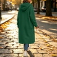 thumbnail image 5 of Ghalytn Women's Long Hooded Zip Up Jacket Fleece Lined Full Zip Long Sleeve Casual Coat with Pockets, 5 of 7