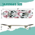 thumbnail image 2 of 31'' Complete Skateboard 7 Layer Canadian Maple Double Kick Deck Skateboards skull pink headband Skate Board for Beginner Adult Gifts, 2 of 5