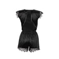 thumbnail image 6 of Elainilye Fashion Women's Pajamas Short Sleeve Pajamas Casual Short Pajamas Homewear Sleepwear,Black, 6 of 9