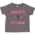 thumbnail image 3 of Inktastic Daddy's Pit Crew Design with Checkered Flags Girls Toddler T-Shirt, 3 of 5