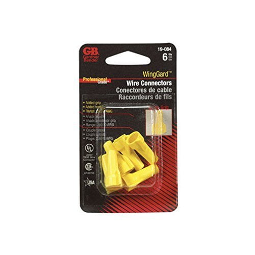 GB Gardner Bender 19-084 WingGard Yellow Twist-On Connectors 6 Count