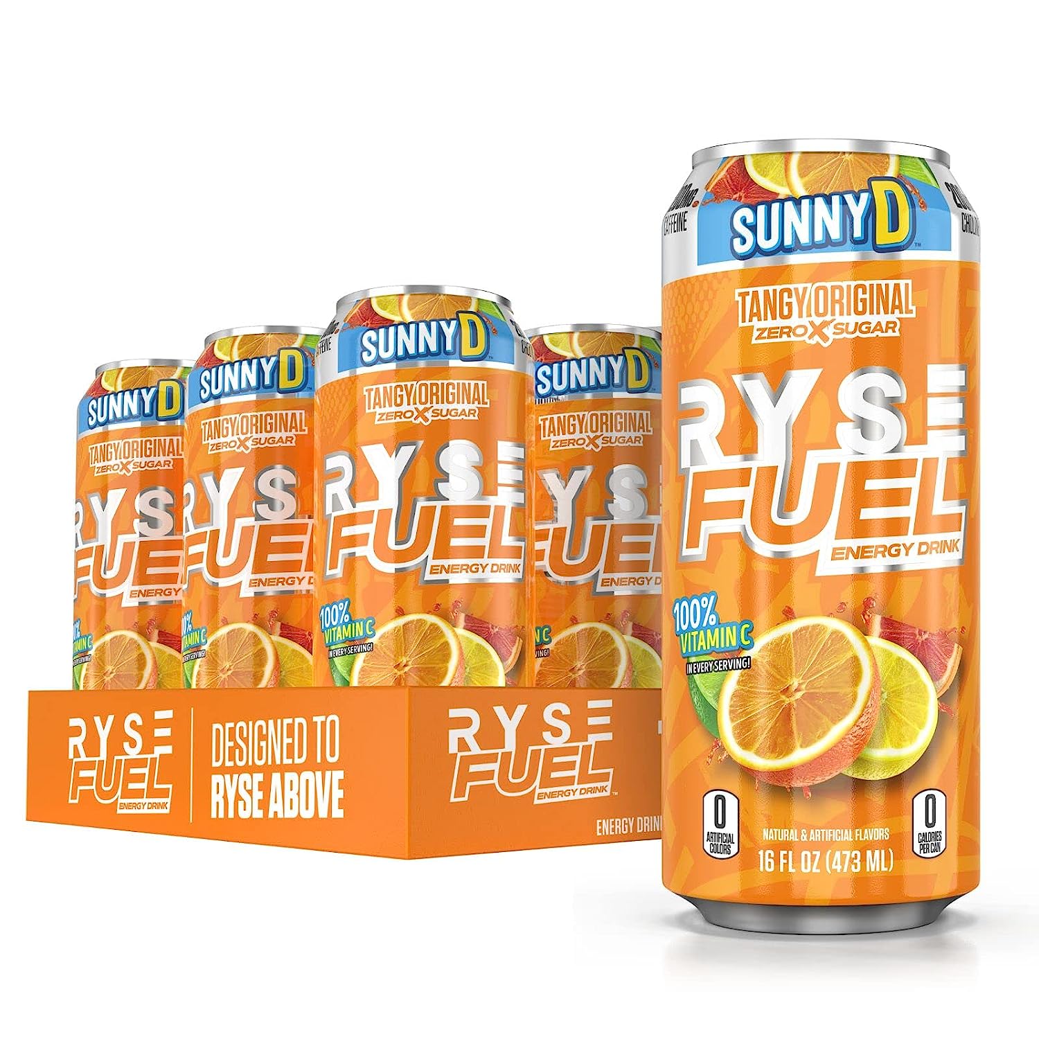 RYSE Fuel Energy Drink On The Go Energy 0 Sugars 0 Calories Vegan 200Mg Caffeine 12