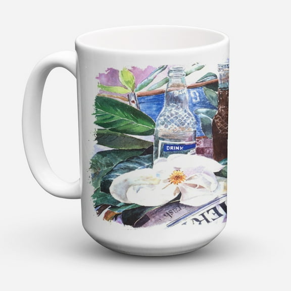 Carolines Treasures 1009CM15 Barqs and Magnolia Coffee Mug 15 oz 15 ounce multicolor