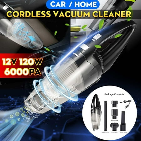 

Car Vacuum Cleaner 12V 120W 6000PA Cordless Wet and Dry Dual Use Auto Portable Vacuum Cleaner