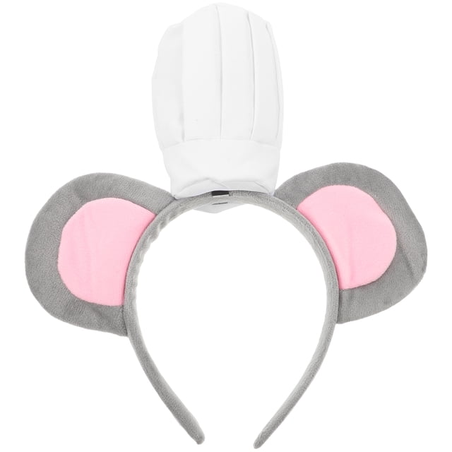 Diadema con orejas de ratón y gorro de chef para adultos, disfraz de Halloween, decoración para fiestas de Halloween, accesorio de cosplay, divertidos accesorios para fotomatón