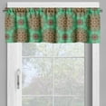 thumbnail image 2 of Ambesonne Geometric Valance Pack of 2, Mandala, 54"X12", Green Red Yellow, 2 of 5