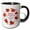 Black/White, variant on 3drose, Merry Christmas to the Best Uncle Ever - Poinsettia Wreath, 11oz Two-tone Blue Mug