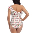 thumbnail image 5 of Picia Cartoon Koala Bear Pattern Women's One Piece Swimsuits,One Shoulder Swimwear Asymmetric ,Ruffle Monokinis Bathing Suits,High Waisted Flattering Bathing Suits-, 5 of 8