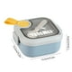 thumbnail image 3 of Fiambrera Bento de 750 ml, apta para microondas, diseño a prueba de fugas, para frutas y picnic, recipiente de plástico, portátil, apto para uso alimentario, reutilizable, para adultos, fácil de limp, 3 of 6