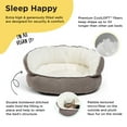 thumbnail image 2 of Best Friends by Sheri Pet Throne High Bolster Orthopedic Relief Cat and Dog Bed, Gray, Mini, 2 of 7