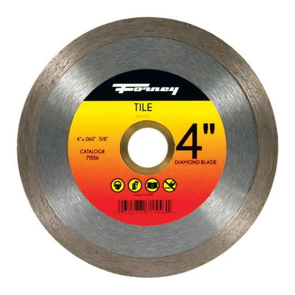 4 in. dia. x 0.625 in. Tile Cutting Diamond Continuous Rim Circular Saw Blade