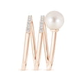 thumbnail image 3 of ANGARA Freshwater Cultured Pearl Spiral Wrap Ring in 14K Rose Gold for Women | June Birthstone, Birthday, Anniversary, Jewelry Gift for Women | Pearl Ring, 3 of 9