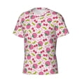 thumbnail image 5 of Vsdgher Strawberry And Cheery Print Men's Dry Fit Mesh Athletic Shirts Moisture Wicking Tennis T-Shirt Tops, 5 of 9
