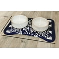 thumbnail image 2 of Simply Daisy Cuban Tile Bone Shape Pet Feeding Mat for Dogs, 2 of 3
