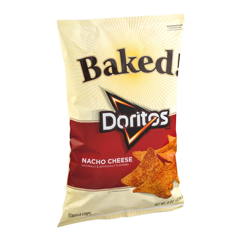Paine Gillic Grap Te voet Baked! Doritos Nacho Cheese Tortilla Chips 8 oz. Bag - Walmart.com