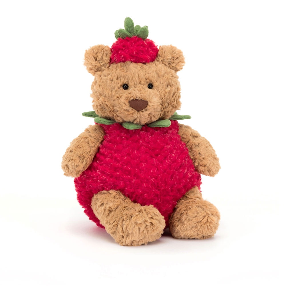 Bartholomew Bear Strawberry, 11.02in - Strawberry - Themed Bear