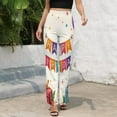 thumbnail image 3 of Happy Birthday Colorful Image! High Waisted Casual Flared Trousers Summer Home Pants Gift Street Fashion Night Club Big Size Trousers, 3 of 5