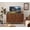 Dark Walnut, variant on 56" Wide White 6 Drawers Dresser for Bedroom, Fluted Storage Chest of Drawers Living Room