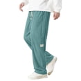 thumbnail image 2 of Yaoyar Men's Vintage Corduroy Work Pants Solid Color Stretch Waist Drawstring Multi-Pocket Casual Long Trousers, 2 of 9