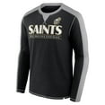 thumbnail image 2 of Men's Fanatics Black/Gray New Orleans Saints Behind the Line Long Sleeve T-Shirt, 2 of 3
