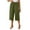 Green, variant on BLVB Capri Pants for Women Summer Wide Leg Capris Casual Loose Lightweight Capri Lounge Pants Drawstring Waist Cropped Trousers