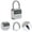 silver, variant on Rechargeable Digital Timer Padlock With LCD Display, Electronic Time Lock With USB Charging For Storage Cabinets, Bags And Personal Use,black