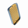 thumbnail image 2 of BIMZUC Double Layer Food Drain Tray, Plastic Dish Drying Plate and Utensil Drip Holder for Home Kitchen Countertop (10.63 inches / 27.0 cm), Deep Sea Blue Multi-Functional Space-Saving Rack, 2 of 3