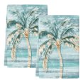thumbnail image 2 of Teal Palm Trees Kitchen Towels Set of 2, Summer Tropical Coastal Absorbent Dish Towels for Kitchen, Microfiber Hand Towel, Quick Drying Tea Towel for Cleaning Decorative Dishcloths, 2 of 7