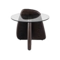 thumbnail image 2 of Modrest Buxton - Mid-Century Modern Glass + Dark Walnut End Table, 2 of 6