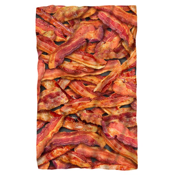 Bacon Collage Fleece Blanket